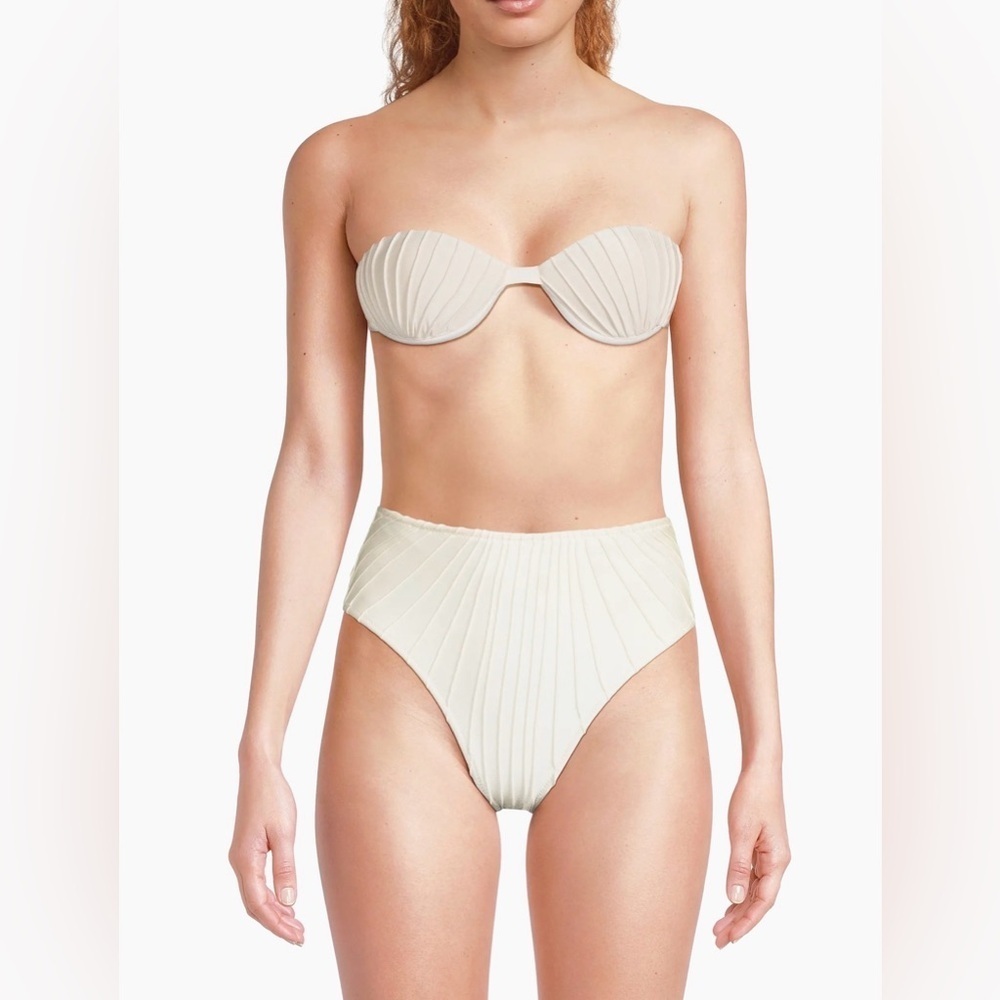 NWT Shani Shemer Yolanda Pleated Bikini Top